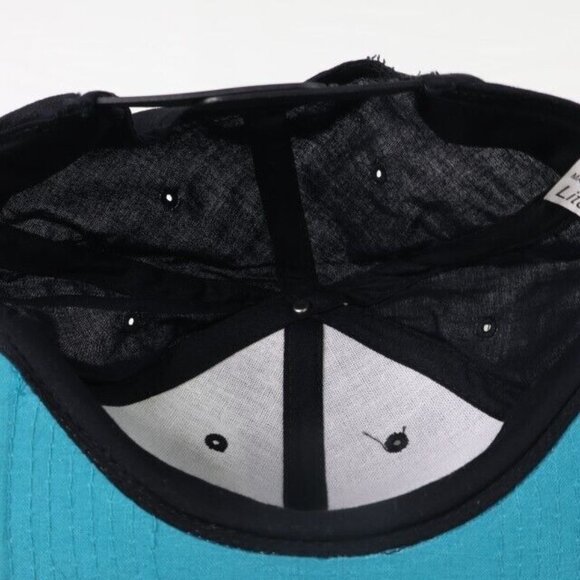 Sue Bee Honey Snap Back Baseball Cap Mens Hat Teal Black - Picture 10 of 11